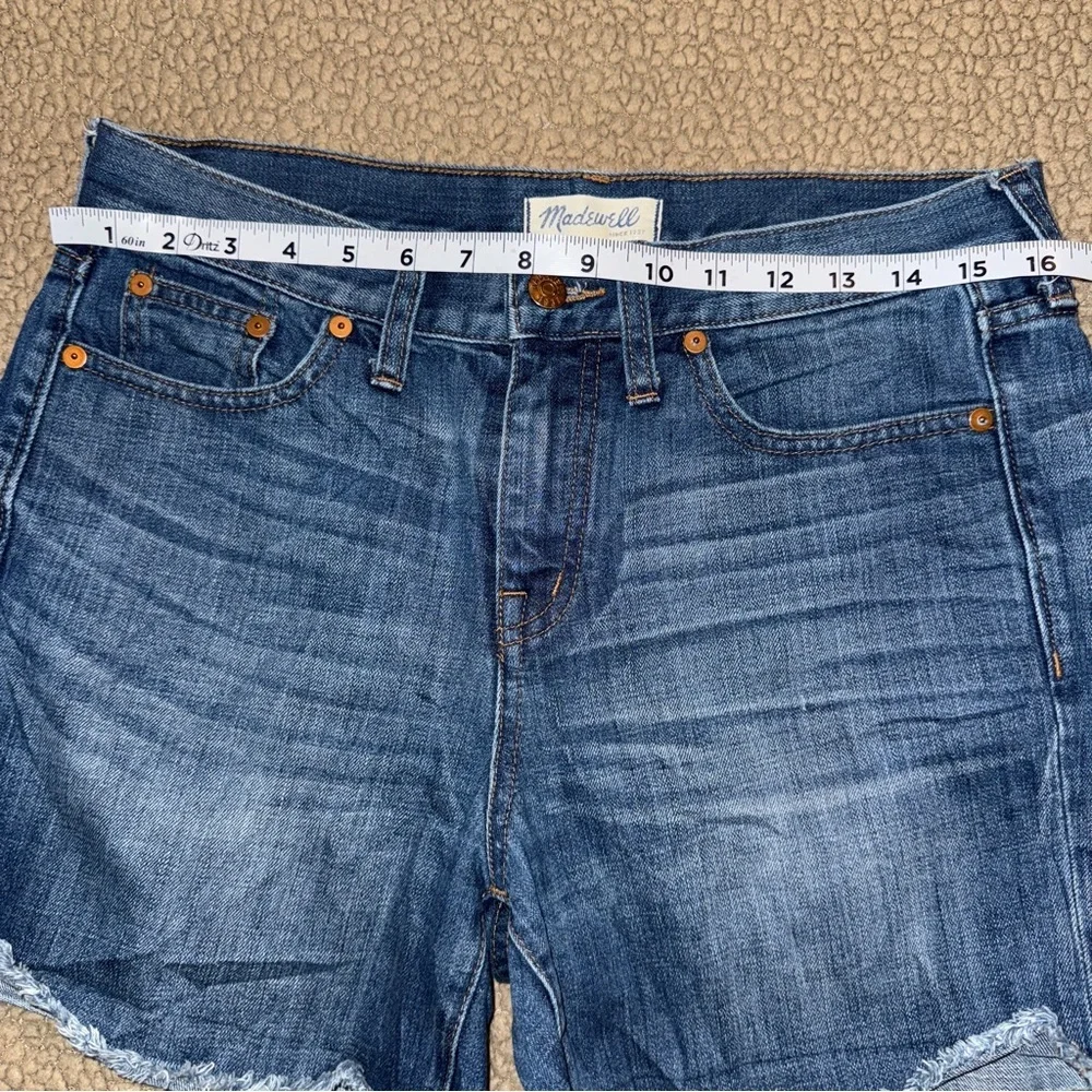 Madewell High-Rise Denim Cut Off/cuff Shorts Sz 27, 4” Inseam - Picture 10 of 12